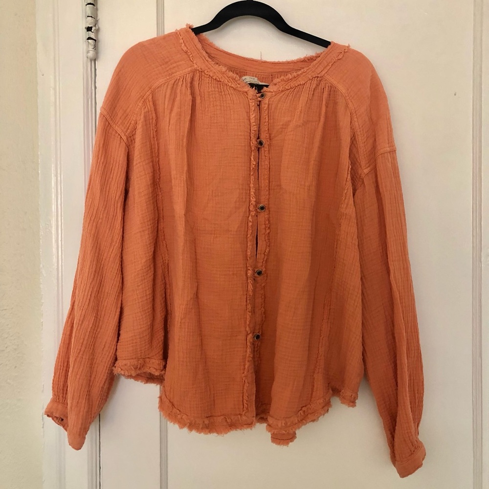 Free People Button-Down Blouse Size Medium
